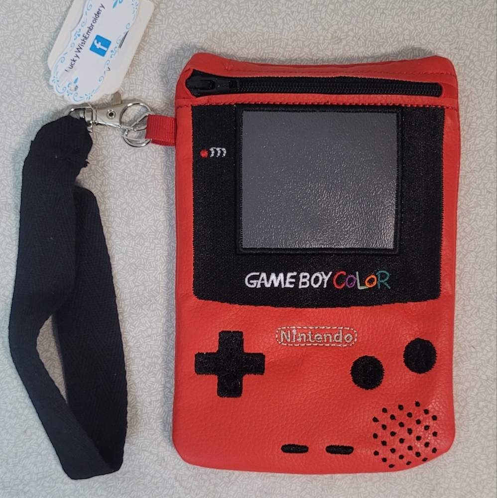 Nwt Handcrafted Game Boy Color Wristlet Purse